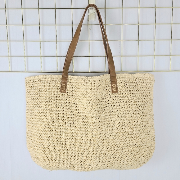 Straw Studios Hello Summer Beach Tote Vacation Bag - Picture 2 of 6